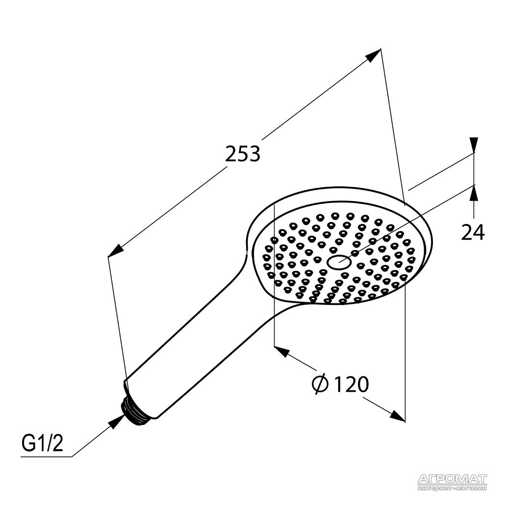 678000500 Freshline 1S Ручний душ (1 сорт)