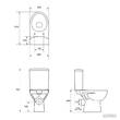Унітаз-компакт Cersanit Parva 011 із сидінням з дюропласту Soft Close, фото 3