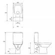 Унітаз-компакт Cersanit Easy 011 із сидінням з дюропласту, фото 3