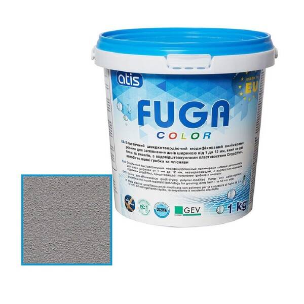 Заполнитель для швов Atis Fuga Color A 112 серый 1кг, фото 1