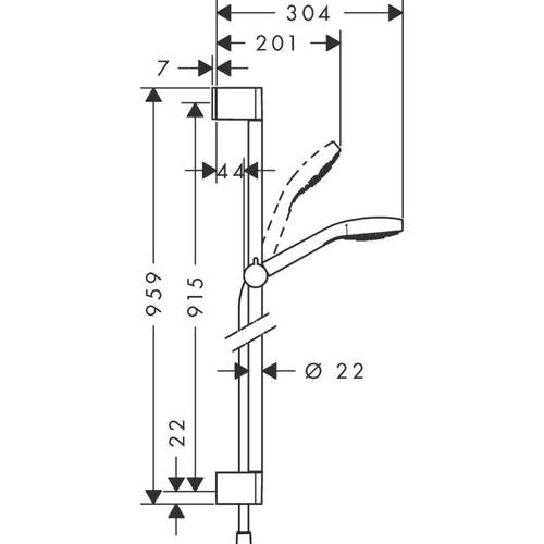 Душевой набор Hansgrohe Croma Select E 26590400, фото 2