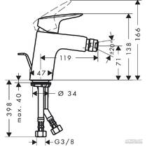 Смеситель для биде Hansgrohe Logis 71204000, фото №2