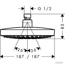 Верхній душ Hansgrohe Raindance E 26524000, фото №2