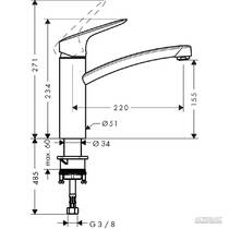 Смеситель для кухни Hansgrohe Logis 71832000, фото №2