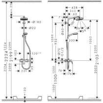 Душевая система Hansgrohe Crometta 27266400 1jet Showerpipe, фото №2