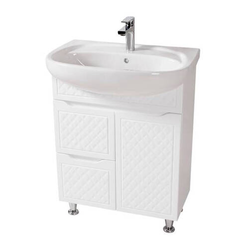 Тумба з раковиною Аква Родос Родос Nova підлогова 65 см білий, фото 1