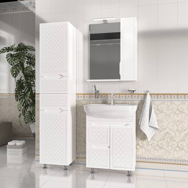 Тумба з раковиною Аква Родос Родос Nova підлогова 65 см білий, фото 3