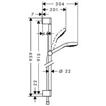 Душовий набір Hansgrohe Croma Select S Multi 26570400 хром/білий, фото №2