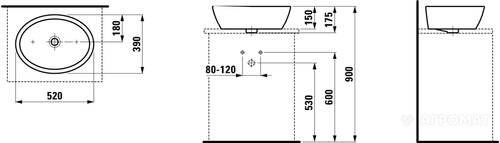 Раковина Laufen Pro b H8129640001091 52 см, фото 2
