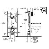 Інсталяція для унітаза Grohe Rapid SL 38722001 з клавішею Skate Air білий альпійський, фото №2