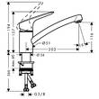 Змішувач для кухні Hansgrohe Logis M31 71830000 хром, фото 2