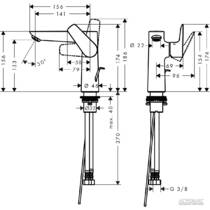 Смеситель для раковины Hansgrohe Talis E 71754000, фото №2