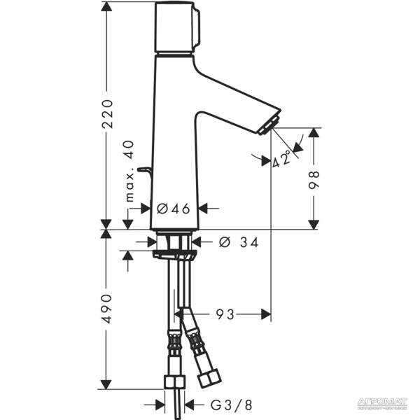 Смеситель для раковины Hansgrohe Talis Select S 72042000, фото 2