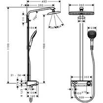 Душевая система Hansgrohe Raindance E Showerpipe 360 ??1jet 27288000 с термостатом, хром, фото №2