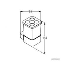 Подставка для зубных щеток Kludi E2 4998205 с держателем, фото №2