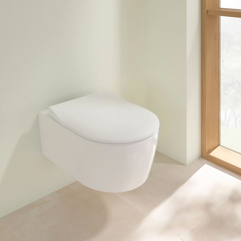 5656RS01 AVENTO Унітаз підвісний DirectFlush з кришкою QuickRelease/SoftClosing, White Alpin (1 сорт)