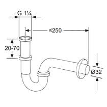 Сифон для раковины трубный Kludi Standard 1025005-00, фото №2