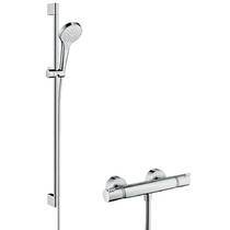 Змішувач для душу термостатичний Hansgrohe Croma Select S 27014400 з душовим набором і штангою, фото №1