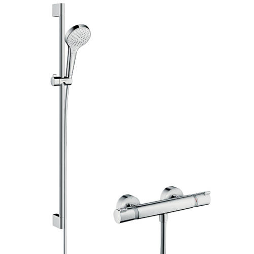 Змішувач для душу термостатичний Hansgrohe Croma Select S 27014400 з душовим набором і штангою, фото 1