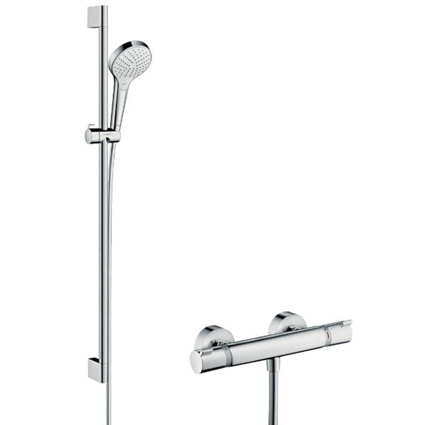 Змішувач для душу термостатичний Hansgrohe Croma Select S 27014400 з душовим набором і штангою, фото 1