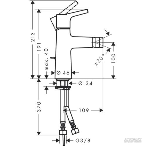 Змішувач для біде Hansgrohe Talis S 72200000, фото 2