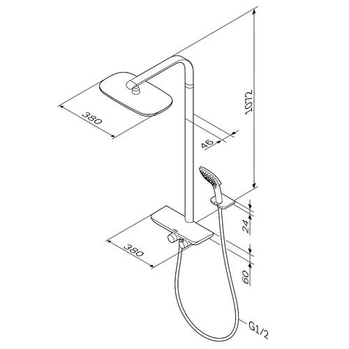 Душова система AM.PM Sensation F0730000 з термостатом, фото 2