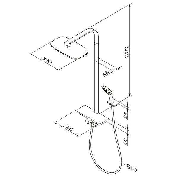 Душова система AM.PM Sensation F0730000 з термостатом, фото 2