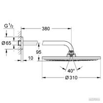 Верхній душ Grohe Rainshower Cosmopolitan 26066000, фото №2