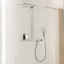 Душевая система Hansgrohe Rainmaker Select 460 3jet Showerpipe 27106400 с термостатом, хром/белый, фото №4