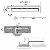 Душевой канал TECE Drainline 650 900 900 мм, фото №3