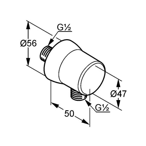 Шланговое подключение Kludi Sirena 6306105-00 хром, фото 2