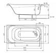 Ванна акрилова Kolo Sensa XWP354000N 140х70 см, фото 4