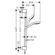 Душевой набор Hansgrohe Croma Select Е Vario 26586400 хром/белый, фото 2