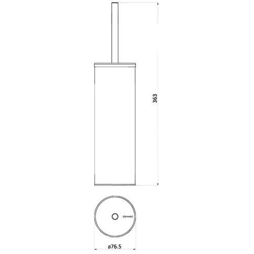Щетка для унитаза Genwec GW05 28 04 02 хром, фото 2