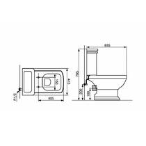 Унітаз-компакт Devit Retro 3010127 із сидінням з дюропласту Soft Close, фото №2