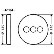 Переключатель потоков скрытого монтажа для душа Hansgrohe ShowerSelect 15745000 хром, фото №2