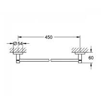 Держатель для полотенец Grohe Essentials 40688001 одинарный, хром, фото №2