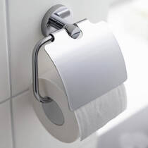 Тримач для туалетного паперу Grohe Essentials 40367001 з кришкою хром, фото №3