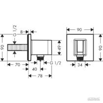 Шлангове підключення Hansgrohe Porter 26486000, фото №2