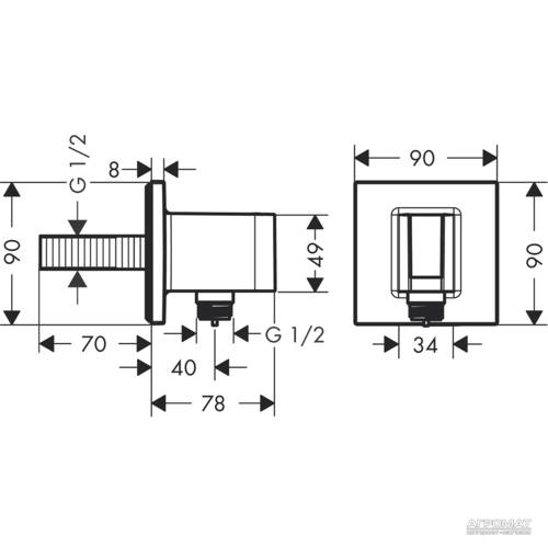 Шлангове підключення Hansgrohe Porter 26486000, фото 2