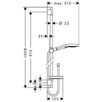 Душовий набір Hansgrohe Raindance Select S 3jet Unica 26631400 хром/білий, фото №2