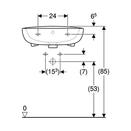 Раковина Kolo Solo 71950-00U вбудована 50 см, фото 3