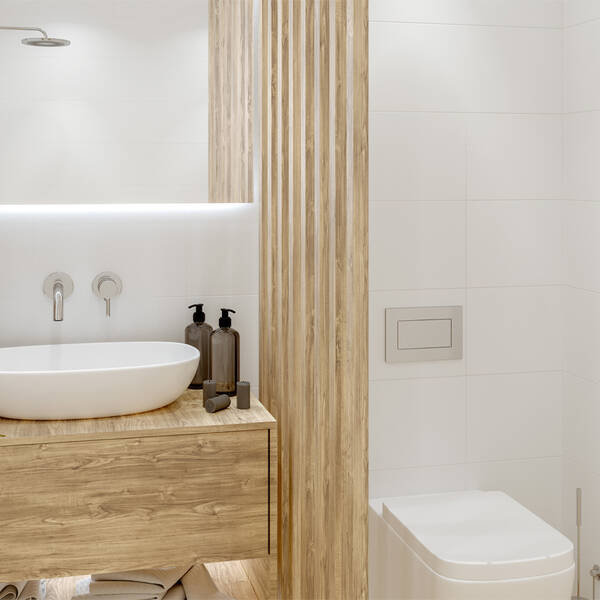 Плитка Golden Tile Mono Белая М50051 30x60 см, фото 3