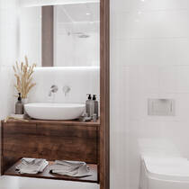 Плитка Golden Tile Mono Біла М50051 30x60 см, фото №1