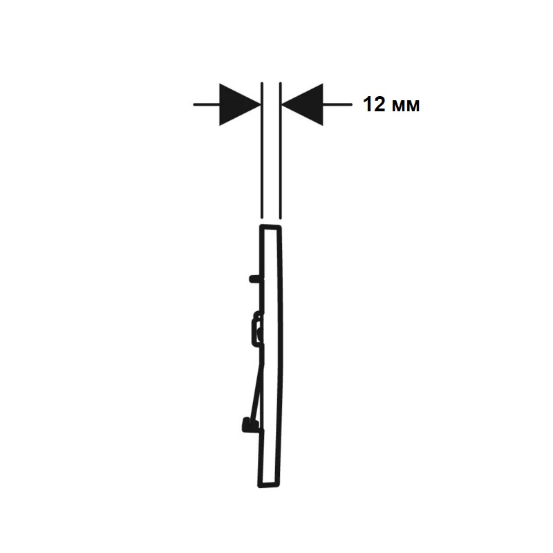 115.883.KH.1 Sigma20 square клавіша змиву, декор. смужки хром мат, панель та клавіши хром глянець (1 сорт)