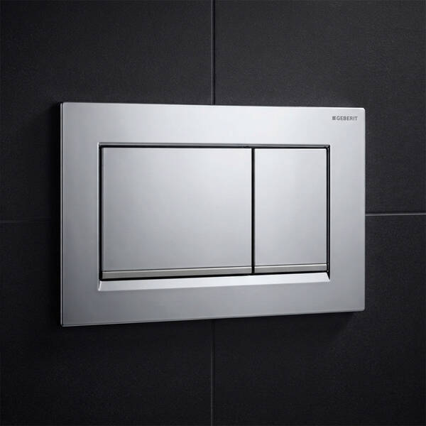 115.883.KH.1 Sigma20 square клавіша змиву, декор. смужки хром мат, панель та клавіши хром глянець — фото 4