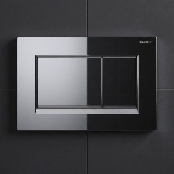 115.883.KH.1 Sigma20 square клавіша змиву, декор. смужки хром мат, панель та клавіши хром глянець — фото 5