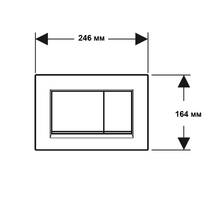 Клавіша змиву Geberit Sigma20 square 115.883.KH.1 хром, фото №3