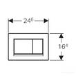 Клавіша змиву Geberit Sigma20 square 115.883.KH.1 хром, фото 2