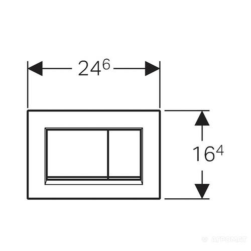 Клавіша змиву Geberit Sigma20 square 115.883.KH.1 хром, фото 2